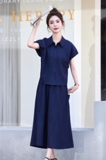 短袖连衣裙套装女夏季2025新款休闲宽松衬衫半身裙两件套（现货），女装套装/套裙，丽影随形