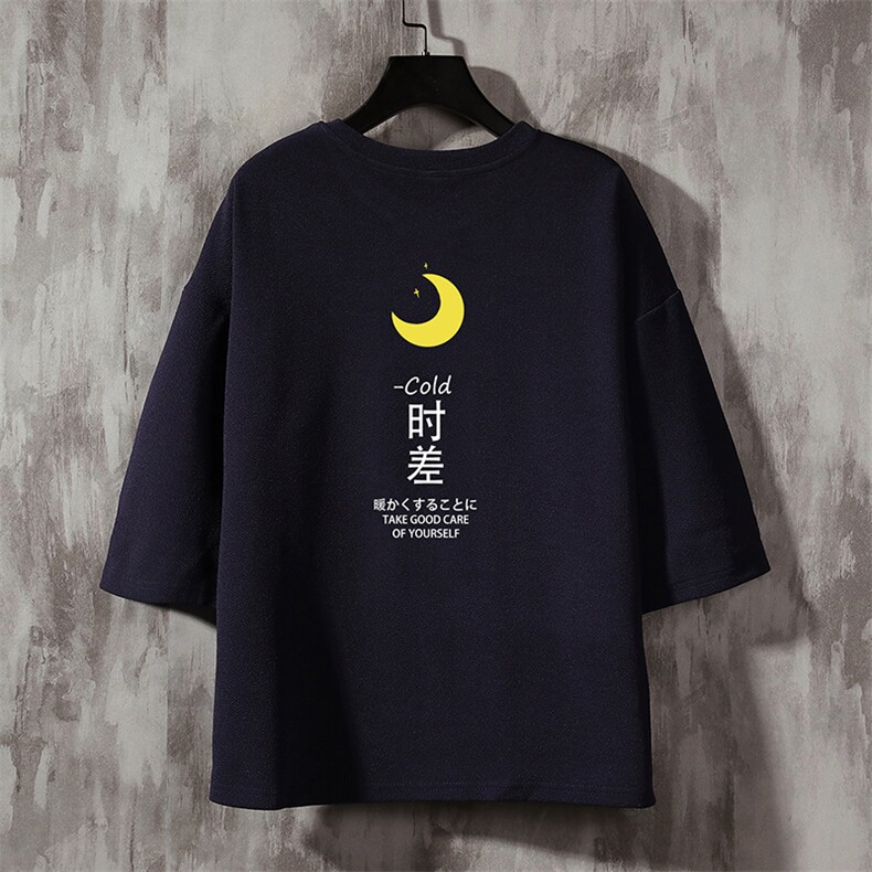 Q11047-P30春夏季七分袖t恤男大码五分袖男短袖中袖,男装T恤,电商A040A
