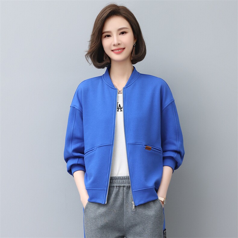 时尚休闲开衫棒球卫衣女宽松显瘦百搭外套春季新款韩版学生上衣,女装卫衣/绒衫,依恋蒂丝