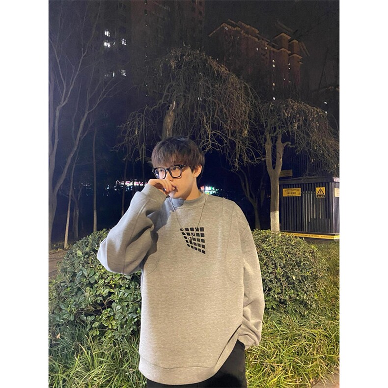 卫衣男款秋季痞帅高级感美式复古外套oversize套头衫,女装短外套,星座1116A（原606A-3）