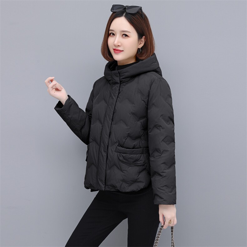 时尚气质休闲连帽羽绒服秋冬新款保暖轻薄外套,女装羽绒服,依恋蒂丝