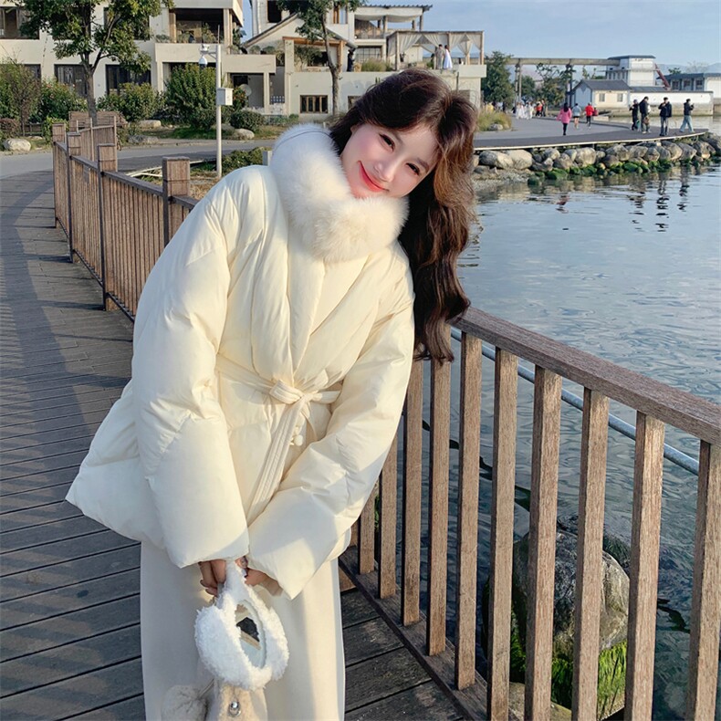 大货！！！主推狐狸毛90绒收腰羽绒服,女装羽绒服,维一诺