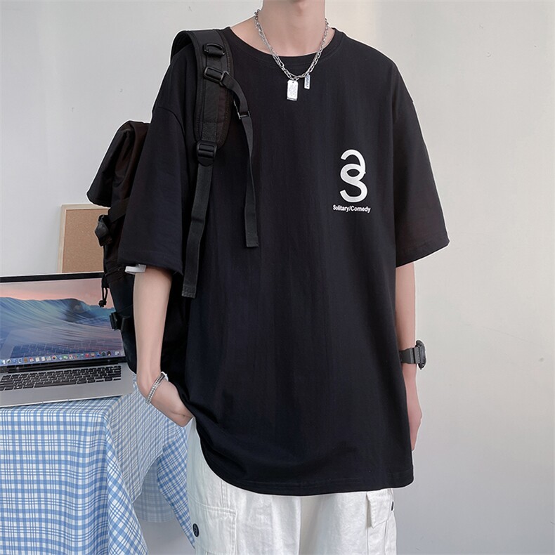 自家商标印花宽松220克高品质直播款A161-S030-P25,男装T恤,电商A161-2
