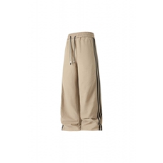 抖音品质夏季新款透气冰丝条纹宽松休闲裤B315-K24153-特p35控68，男装休闲裤，电商B315