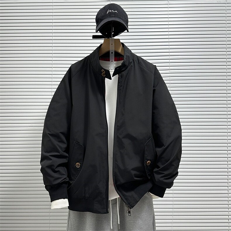AUTICUP美式哈灵顿夹克休闲工装春秋外套卡其立领机车防风K97/P68,男装夹克,星座506