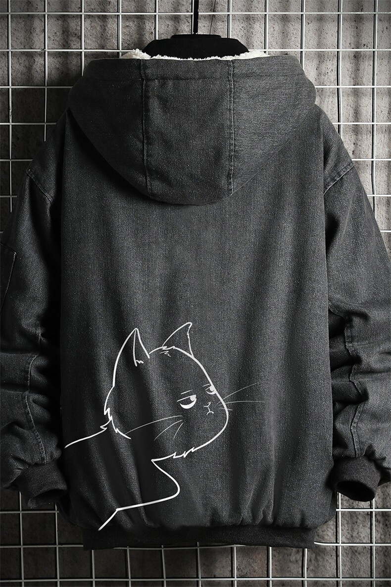 NM53149-P140牛仔外套男大码加厚加绒棉衣男羊羔毛棉服男,男装棉衣,电商A040A