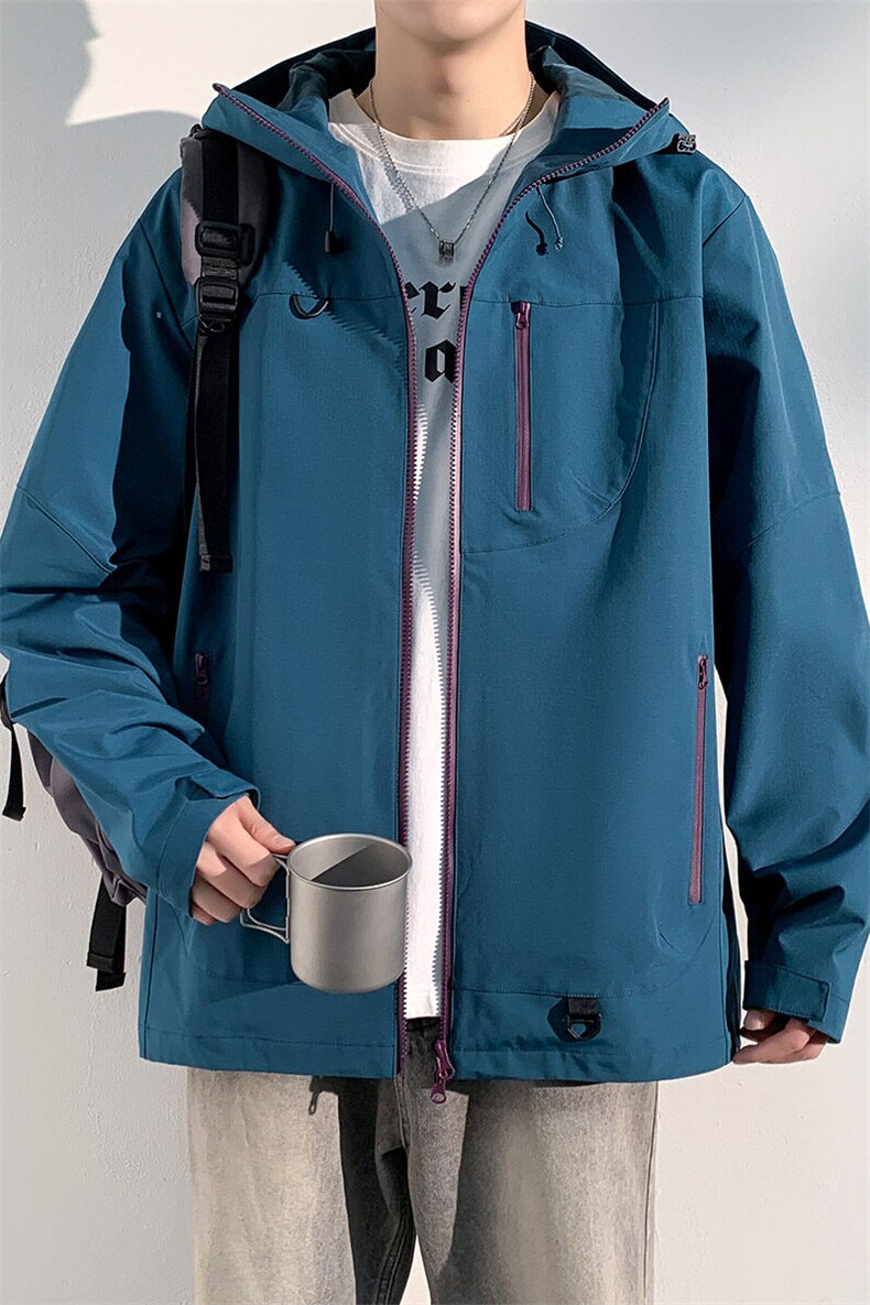 新款男女高品质户外登山服青少年学生冲锋衣夹克外套JK6633-P79,男装夹克,电商B306