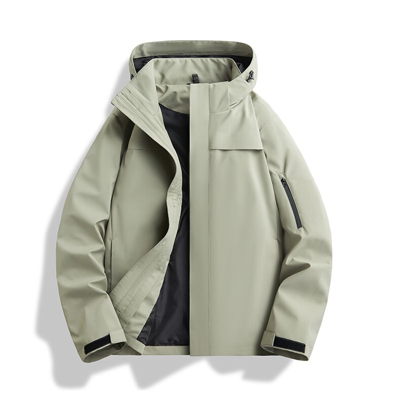 新款男女高品质户外登山服青少年学生冲锋衣夹克外套HS6606图片