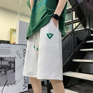K3151-P35夏季冰丝立体Z纹透气潮流情侣男女休闲百搭短裤控48图片