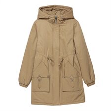 现货产品盗图必究！夹棉外套女秋冬保暖休闲减龄棉服连帽长袖棉服，女装棉衣/棉服，曼沙奕珂