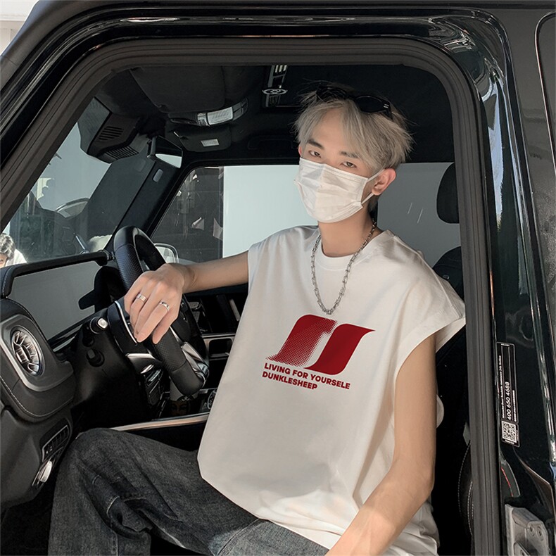 已注册美式直播抖音得物纯棉250克无袖背心T恤T2523P25控39，男装背心/马甲，电商C408-1(原B339-1)