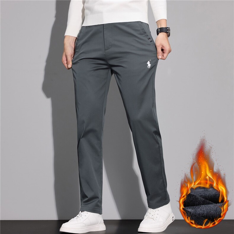 2025秋冬新款男士加绒加厚休闲百搭轻奢商务保暖直筒裤H594加绒，男装棉衣，星座224-1