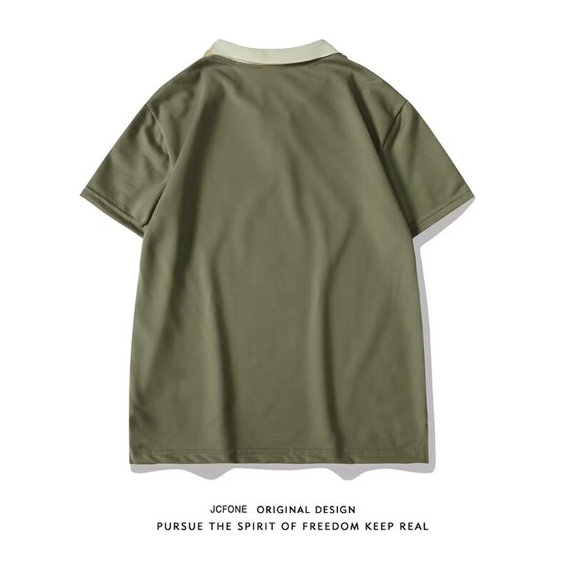 S76-P28时尚新款纯色ins男2023POLO衫文艺夏季潮短袖,男装Polo衫,电商B323A