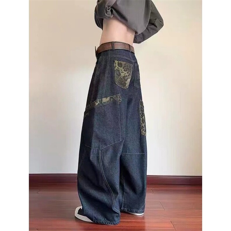 新款青春痞帅宽松牛仔裤网红潮流炸街超火精神小伙帅气个性洋气,男装牛仔裤,星座506A