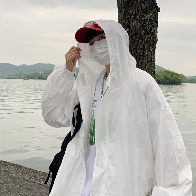 防晒衣薄款潮流户外速干连帽衣服帅气防紫外线宽松外套881 P40图片