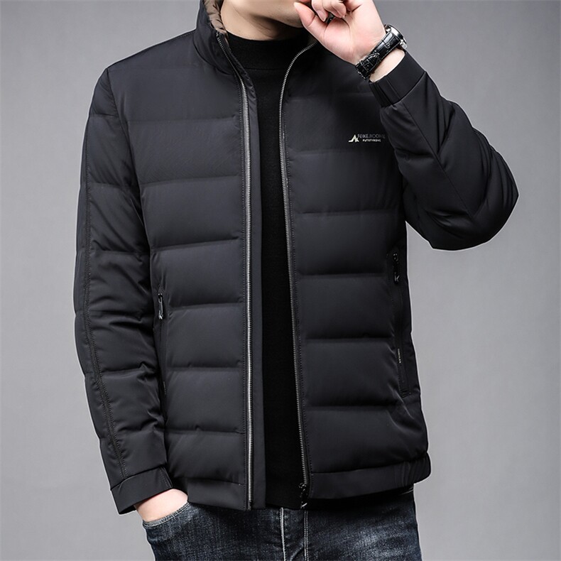 B8305锦氨精品面料鸭绒90绒子含量男士立领休闲羽绒服主推款图片