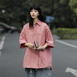 夏季简约工装口袋短袖衬衫设计感衬衫开衫潮流T1161-P36图片