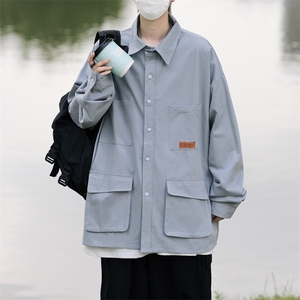 春装纯棉衬衫工装长袖衬衣男 C30745图片