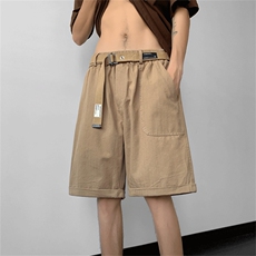工装短裤男夏季宽松休闲五分裤日系薄款简约潮流中裤K7057-P35，男装休闲裤，星座512-3