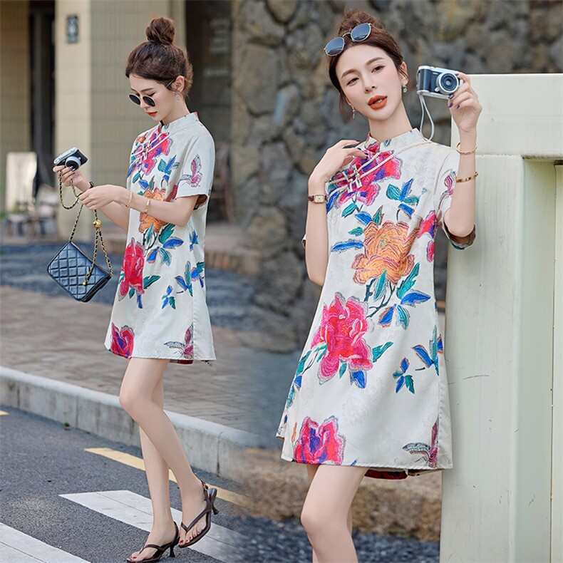 正品女装官方夏2025夏季新款女设计感小众新中式国风盘扣上衣,女装套装/套裙,芷墨服饰