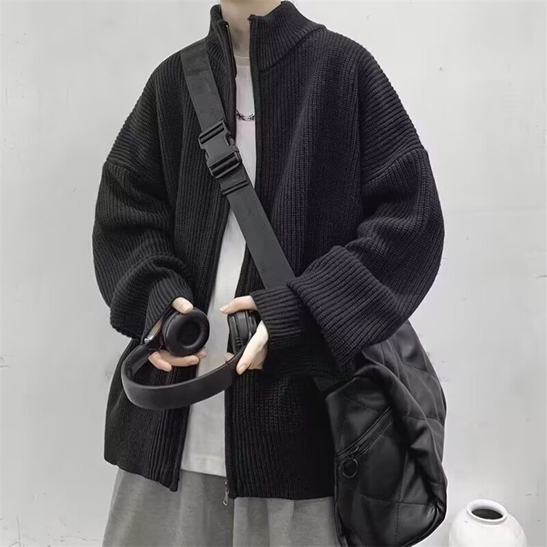 M014-P42春秋新款毛衣男生棒球领针织开衫拉链款外套,男装针织衫/毛衣,电商B323A