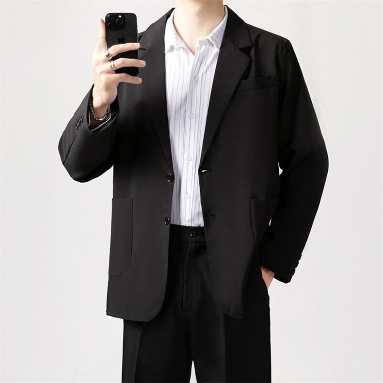 休闲西装外套男士韩版潮流百搭制服轻熟风痞帅免烫宽松西服XW06,男装西服,星座506