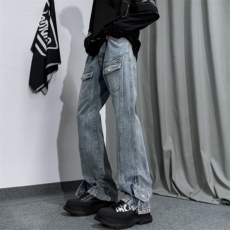 B2212023秋冬新款美式ins高街小众工装牛仔裤LK22074-P65控88,男装牛仔裤,电商B221