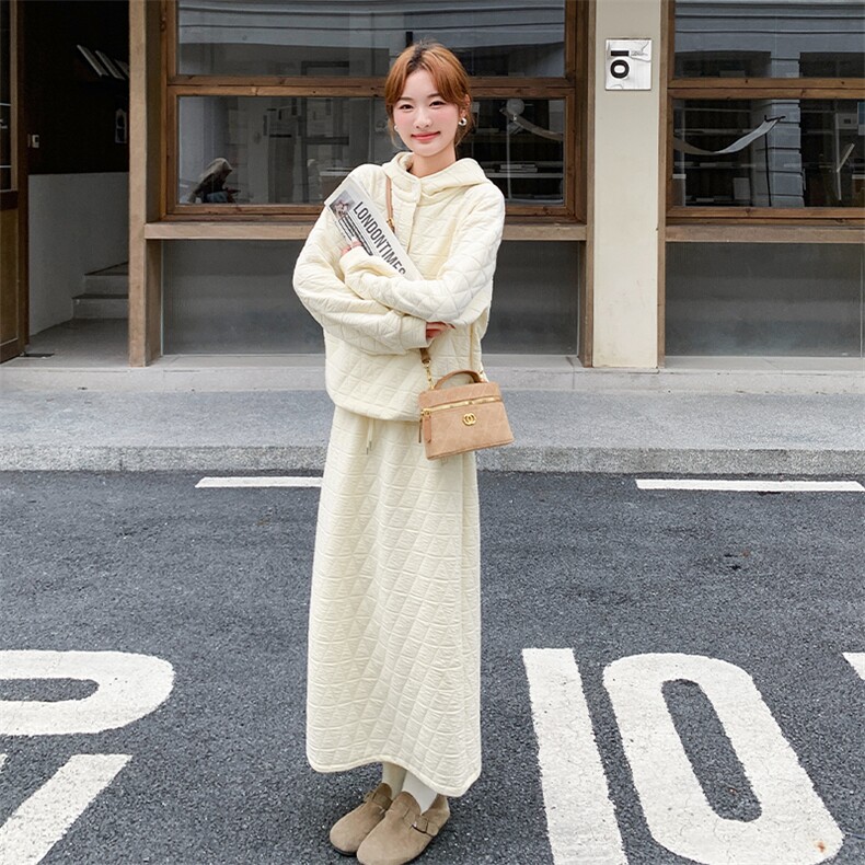 新款韩版菱格加棉两件套裙2C123-Z1005-P215-K318,女装棉衣/棉服,2C123