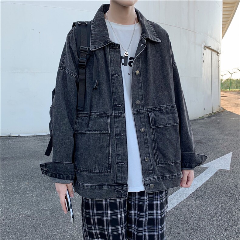 爆爆爆2022港风宽松男士牛仔夹克情侣百搭潮流外套JK995-P60,男装夹克,星座1103-3