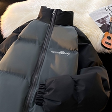 深灰拼接黑袖
