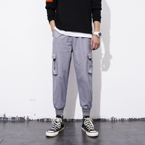 冬季ins多口袋工装裤男加绒加厚大码束脚休闲裤716-p35加绒40,男装休闲裤,星座1008-1