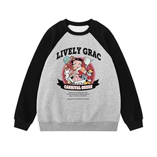 白底新款秋季时尚百搭宽松字母印花潮流圆领卫衣WY16P48控68，男装卫衣，电商A247-1