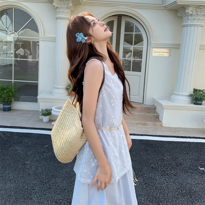 现货！！！2025夏季新款时尚背心连衣裙女,女装连衣裙,2C306