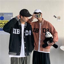 2026秋装港风ins情侣装夹克衫棒球领水洗潮牌外套男JK18802-p45图片