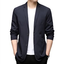西装男士休闲两粒扣外套爸爸纯色正装单件便服上衣HPN688052-P170,男士175身高衣服搭配衣服图片