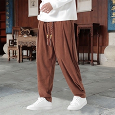 男士休闲裤灯芯绒长裤宽松灯笼裤哈伦裤裤XZ1512-2520-P50，男装休闲裤，星座1512