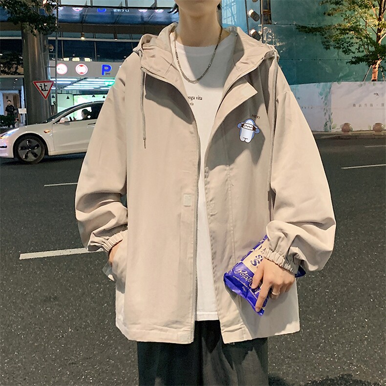 JK41167-P85加棉款-P115纯棉连帽夹克男士大码工装夹克男外套男,男装夹克,电商A040