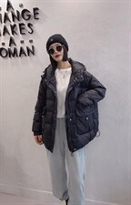 韩版宽松大版羽绒服，女装羽绒服，那简