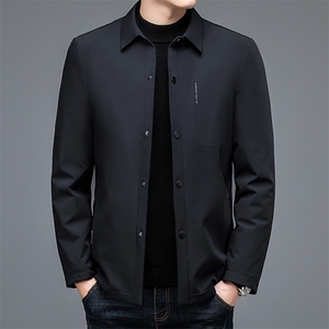 DZ201钱塘2020-3冬加厚款翻领休闲简约中年男士羽绒服P195图片