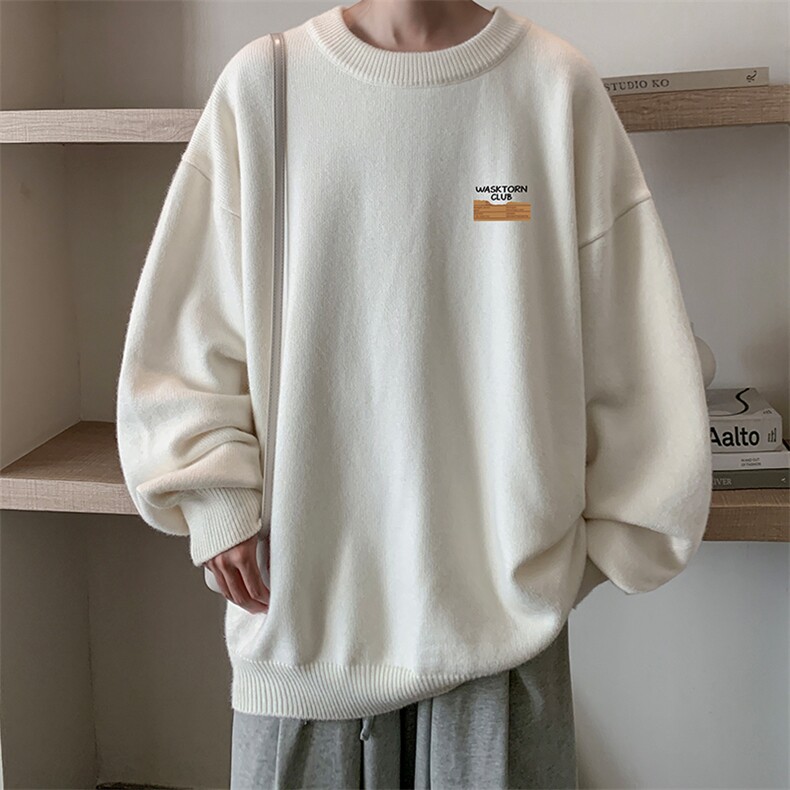 圆领毛衣男大码针织衫男毛线衣线衫M67350-P45 加绒款-P65图片