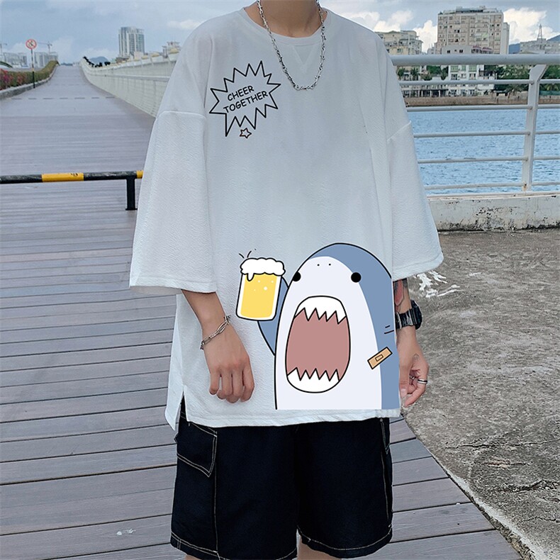 Q11137-P30春夏季七分袖t恤男大码五分袖男短袖中袖,男装T恤,电商A040