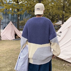 美式街头设计感圆领毛衣男慵懒风休闲针织衫M9971P40，男装针织衫/毛衣，星座1116-2