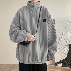 仓库大货DSA059-WY7870-p48控68立领半拉链大码百搭绒感卫衣，男装卫衣，电商A059