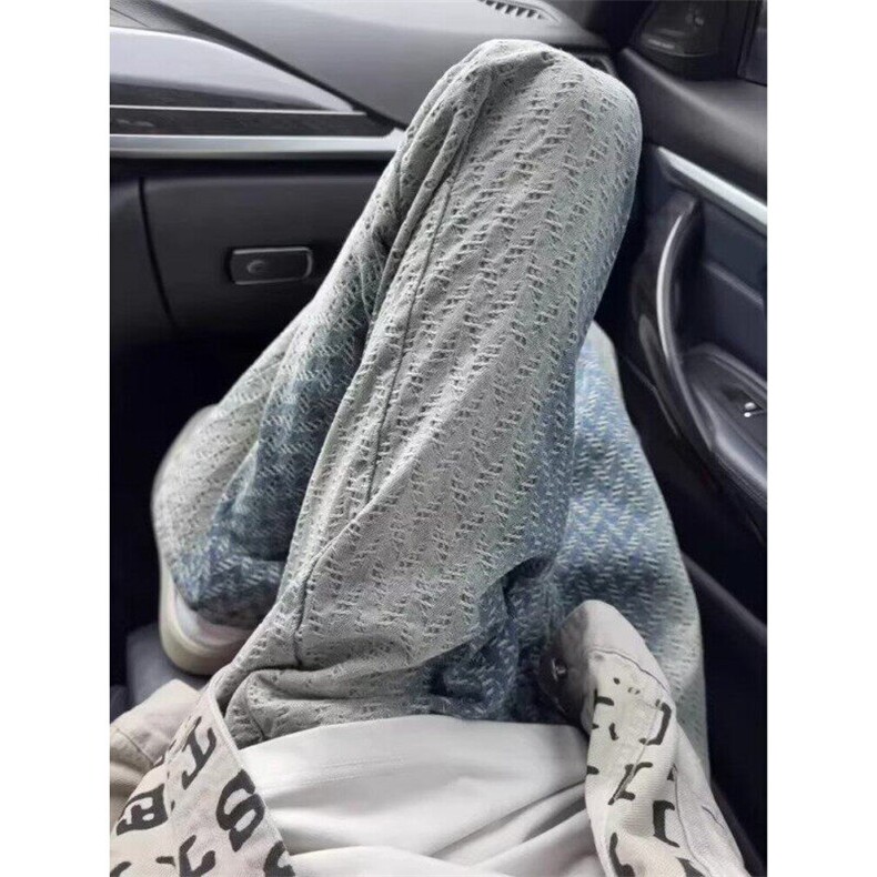 渐变编织直筒牛仔裤男款美式痞帅高级感裤子潮牌设计感窄版微喇裤,男装牛仔裤,星座1116A（原606A-3）