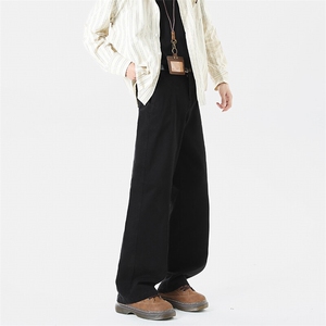 02春款美式复古做旧简约百搭休闲长裤裤XZ211-1-K2502-P6588图片