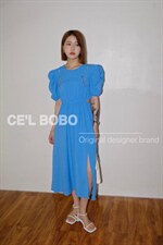 夏季新款 链条开叉连衣裙,女装连衣裙,CE'L BOBO