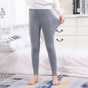 秋冬季保暖贴身抗起球加绒加厚三平童裤打底裤男女图片