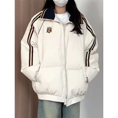 新款棉服女冬季复古藏青色宽松oversize学院风休闲百搭外套JK9003，男装棉衣，星座516A