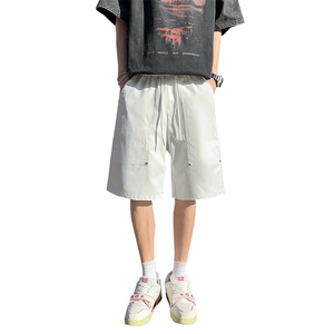 短裤男夏季美式复古拼接五分裤潮牌宽松大码XZ102B-1DK2502P25图片