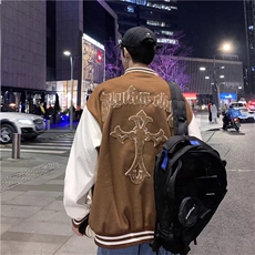 潮流夹克潮男春季棒球领夹克毛呢双层J3121P65，男装夹克，星座1116-2